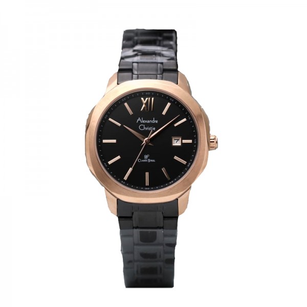 Alexandre Christie AC 8619 Rosegold Black Lady LDBBRBA